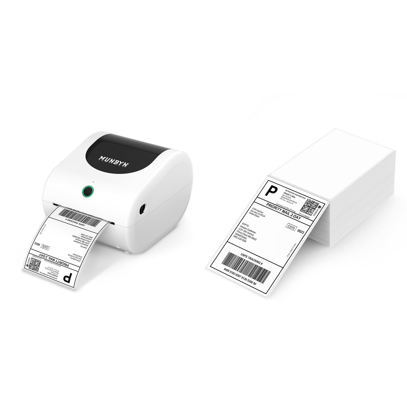 MUNBYN RW411B Bluetooth Shipping Label Printer for Small Business