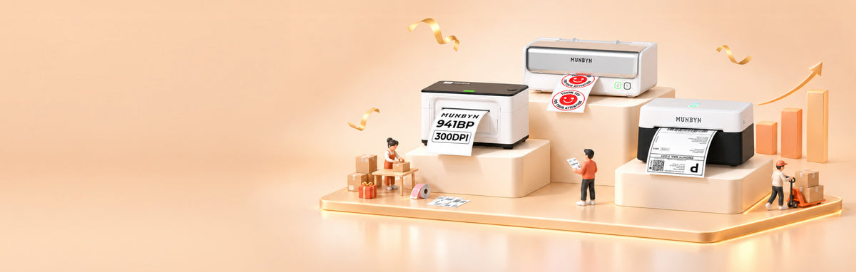 MUNBYN Prime Day Sale label printers, kits and business supplies