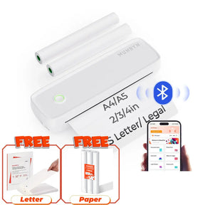 MUNBYN ITP04 A4 Portable Inkless Thermal Printer - White