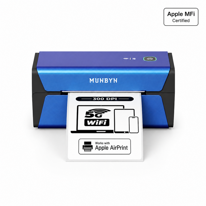 MUNBYN RW401AP 300DPI AirPrint Thermal Label Printer for Premium Product Labels