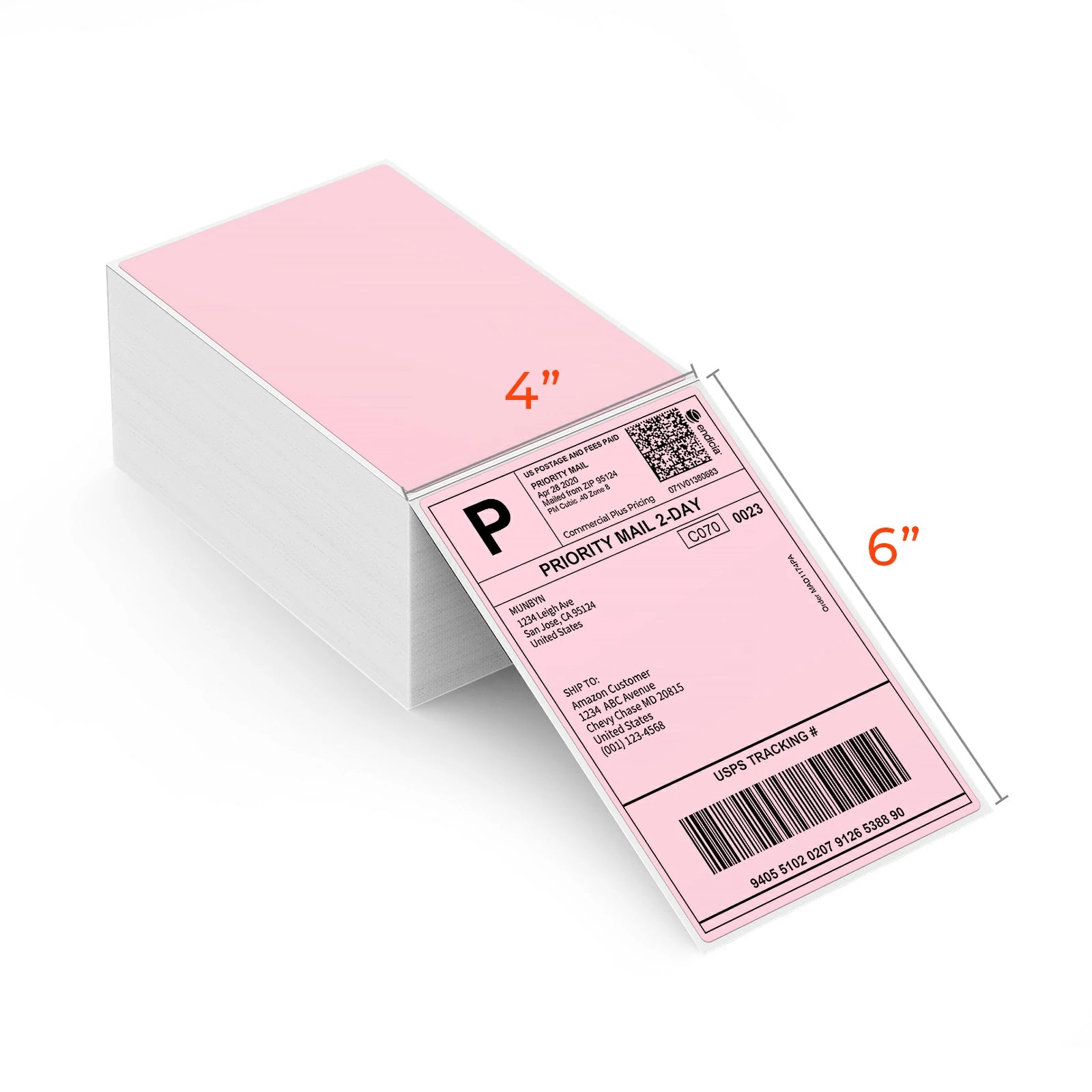 MUNBYN FSC pink 4x6 thermal sticker label is compatible with a wide range of thermal printers, allowing for easy and convenient printing.