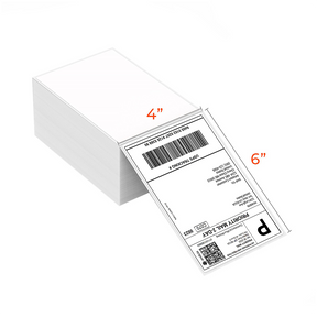 4x6 Waterproof Stack Label compatible with MUNBYN/ROLLO/ZEBRA, Fan-fold Thermal Shipping Labels, 