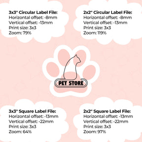 MUNBYN labels, sticker labels, paw print, paw stickers, paw labels, pet paw, pet store, blank label, roll labels, diy stickers, etsy labels, print stickers at home