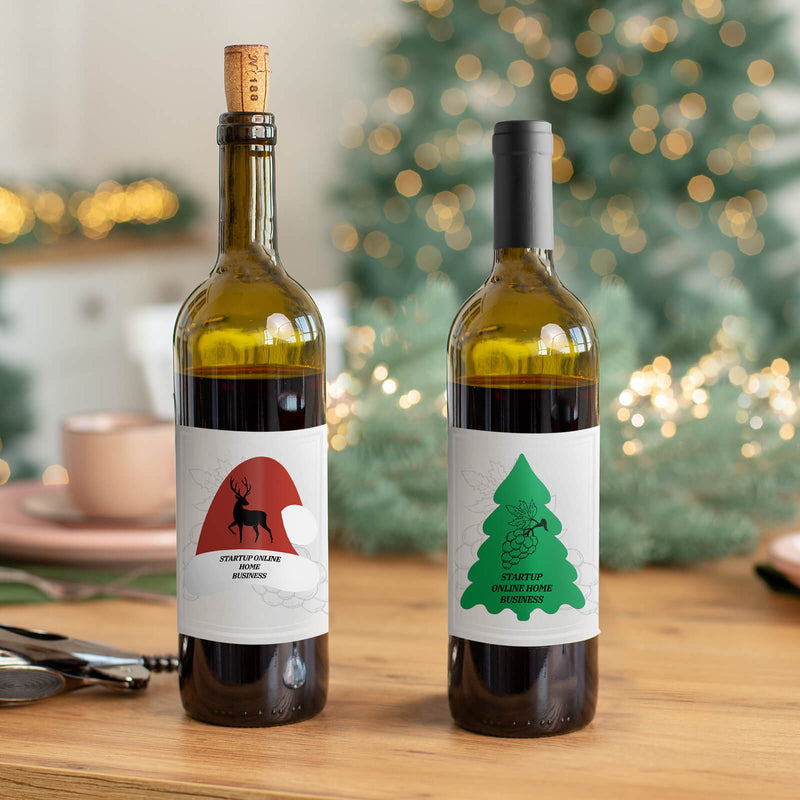 Side view of Christmas Tree Direct Thermal Stickers Labels | 250 Labels Per Roll|Munbyn