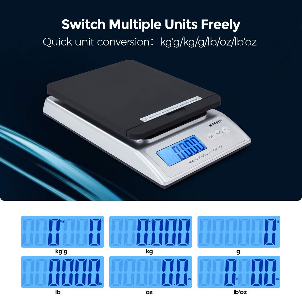 66 lb Digital Shipping Postal Postage Scale with Hold & Tare Function