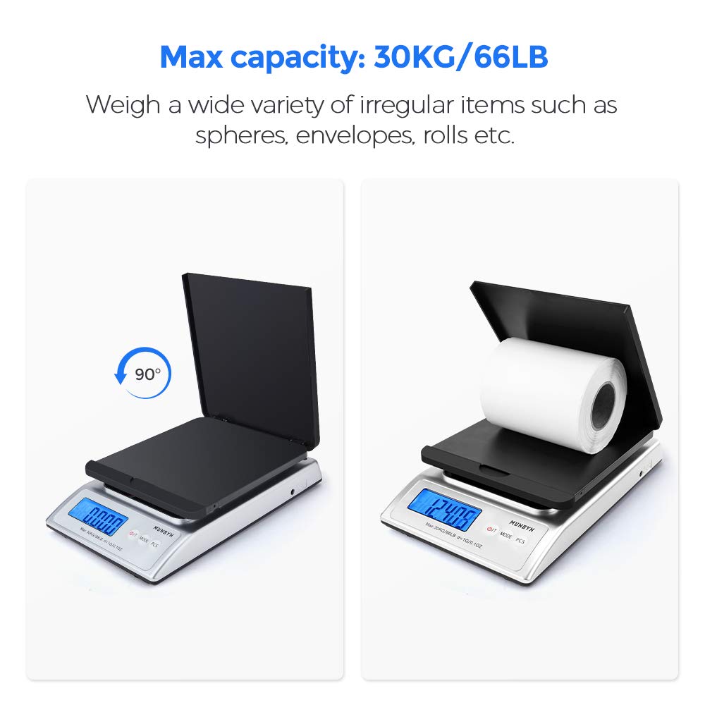 66 lb Digital Shipping Postal Postage Scale with Hold & Tare Function