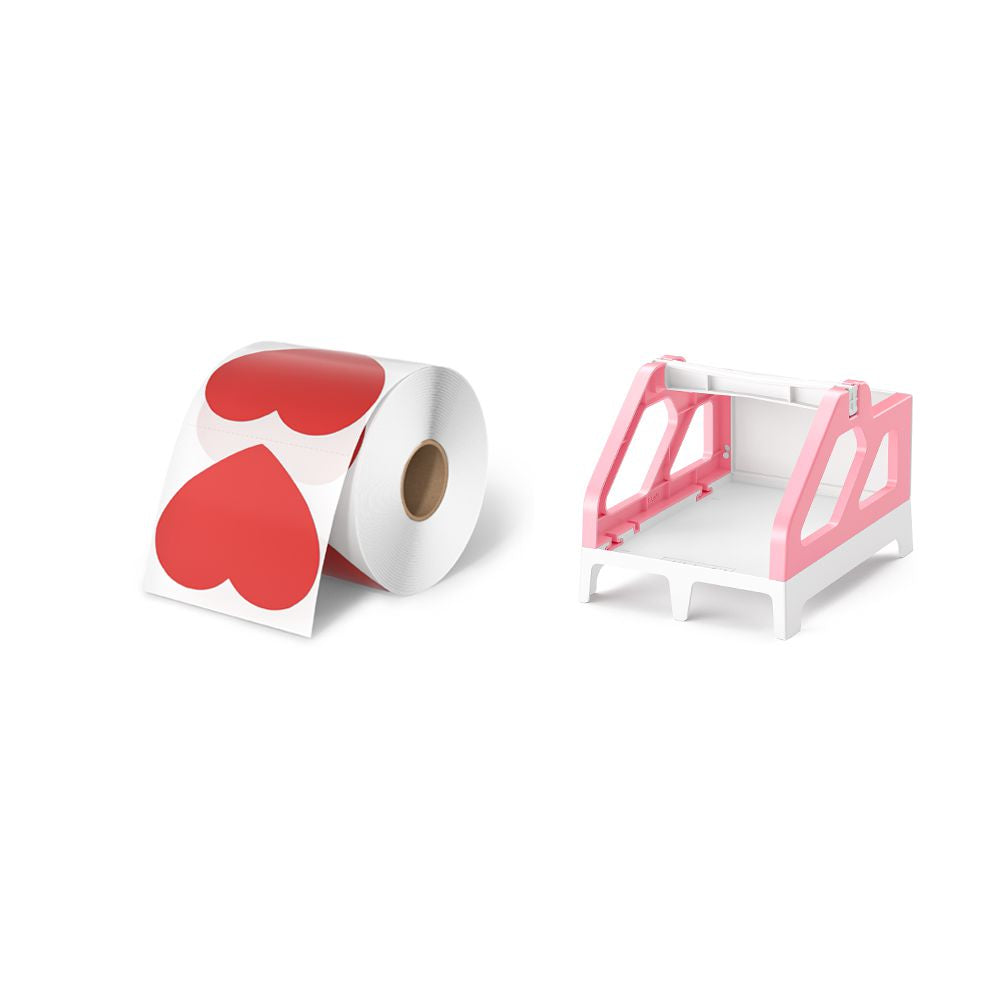 MUNBYN Heart Shape Stickers can be used together with label holders.