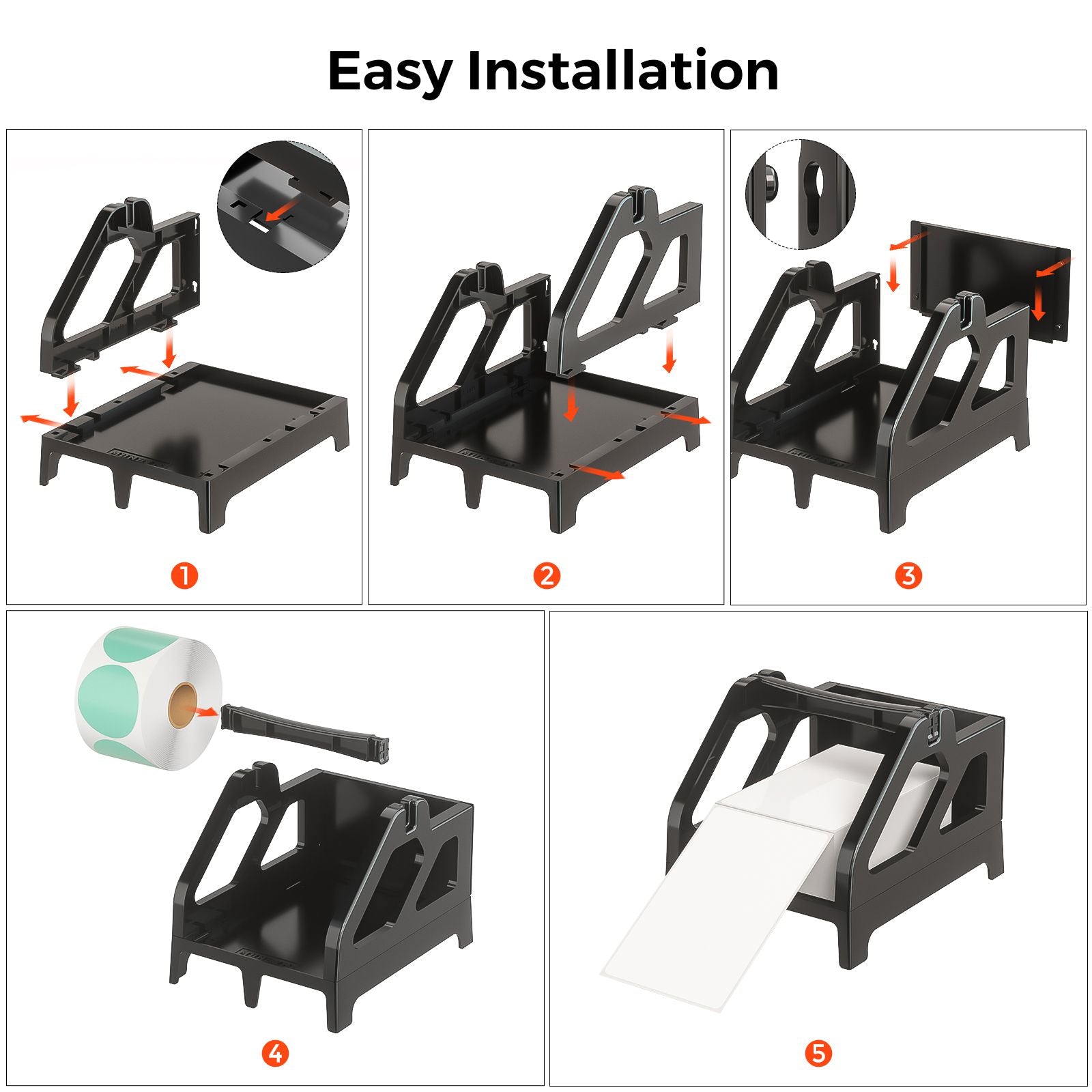 Steps to assemble MUNBYN label holders